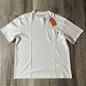 NWT Psycho Bunny Mens 6 Large White Clyde Relaxed Pocket Short Sleeve MRSP $70